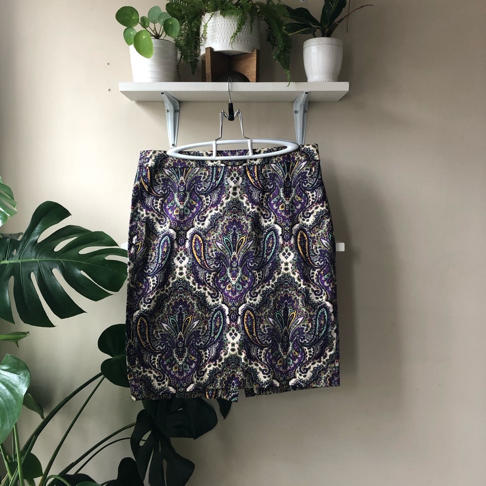 J. Crew Unique Multicolored Pencil Skirt